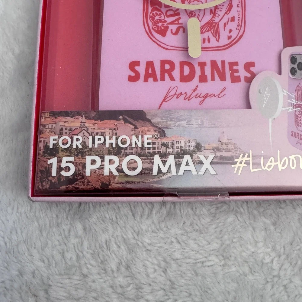XO Poppy for iPhone 15 Pro Max MagSafe Case Sardines Portugal Pink‎ Lisbon Vacay